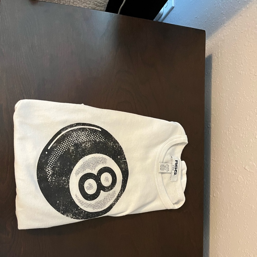 RSQ White and Black Long Sleeve Tee